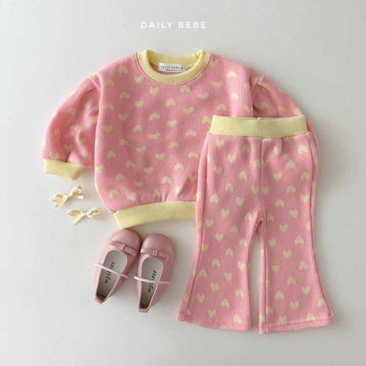 Daily Bebe - Korean Children Fashion - #fashionkids - Spring Jacquard Top Bottom Set - 3