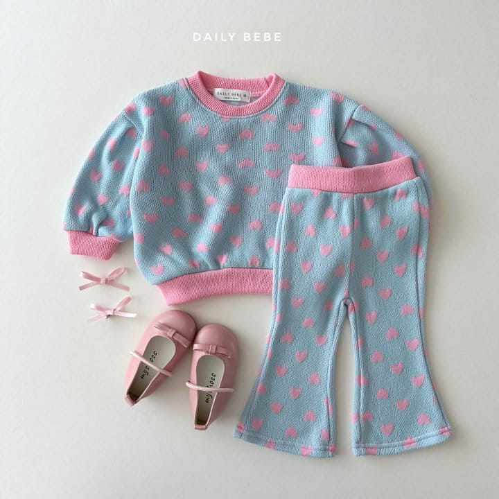 Daily Bebe - Korean Children Fashion - #kidsstore - Spring Jacquard Top Bottom Set - 5