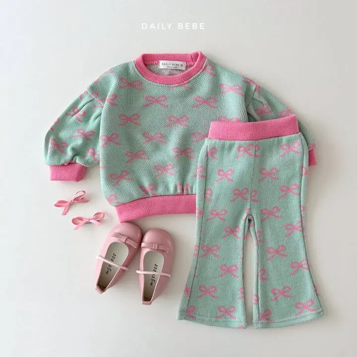 Daily Bebe - Korean Children Fashion - #magicofchildhood - Spring Jacquard Top Bottom Set - 9