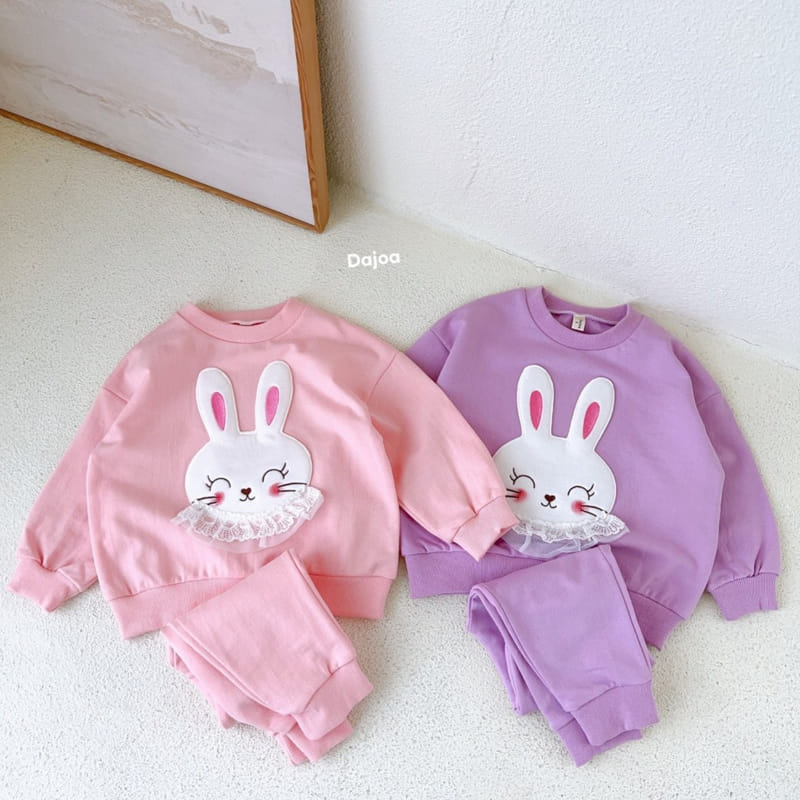 Dajoa - Korean Children Fashion - #Kfashion4kids - Rabbit Top Bottom Set