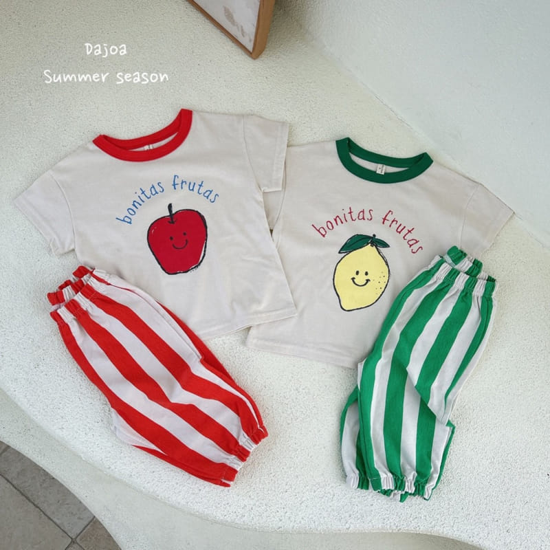 Dajoa - Korean Children Fashion - #Kfashion4kids - Fruit Top Bottom Set - 5