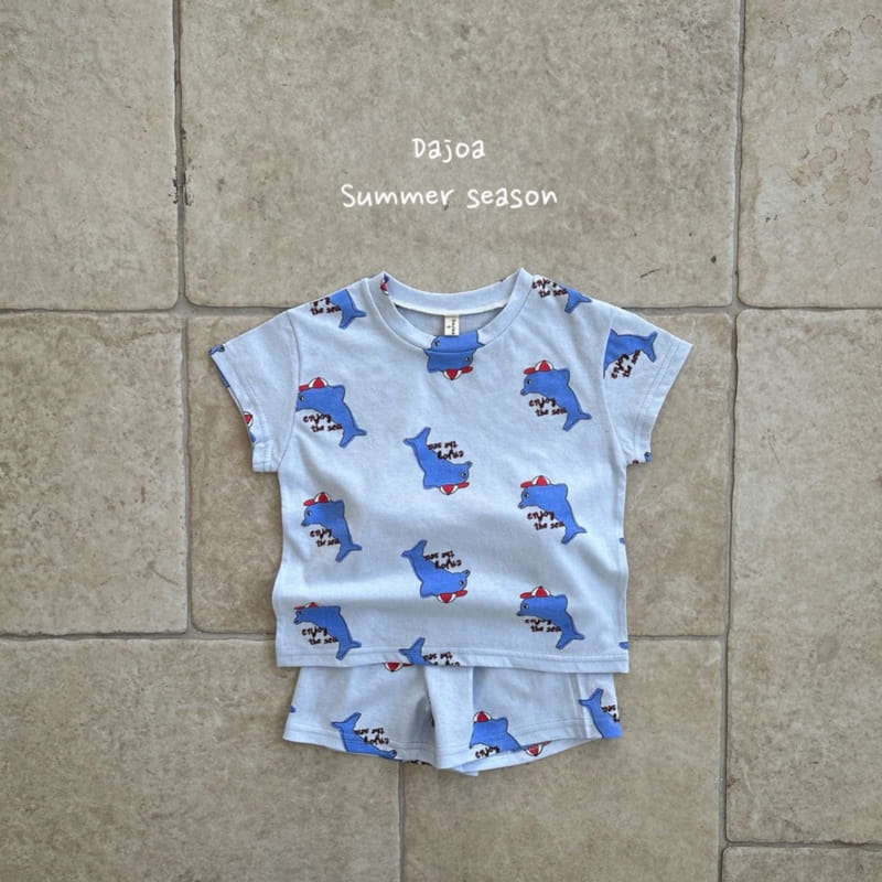 Dajoa - Korean Children Fashion - #designkidswear - Dolphin Top Bottom Set - 5