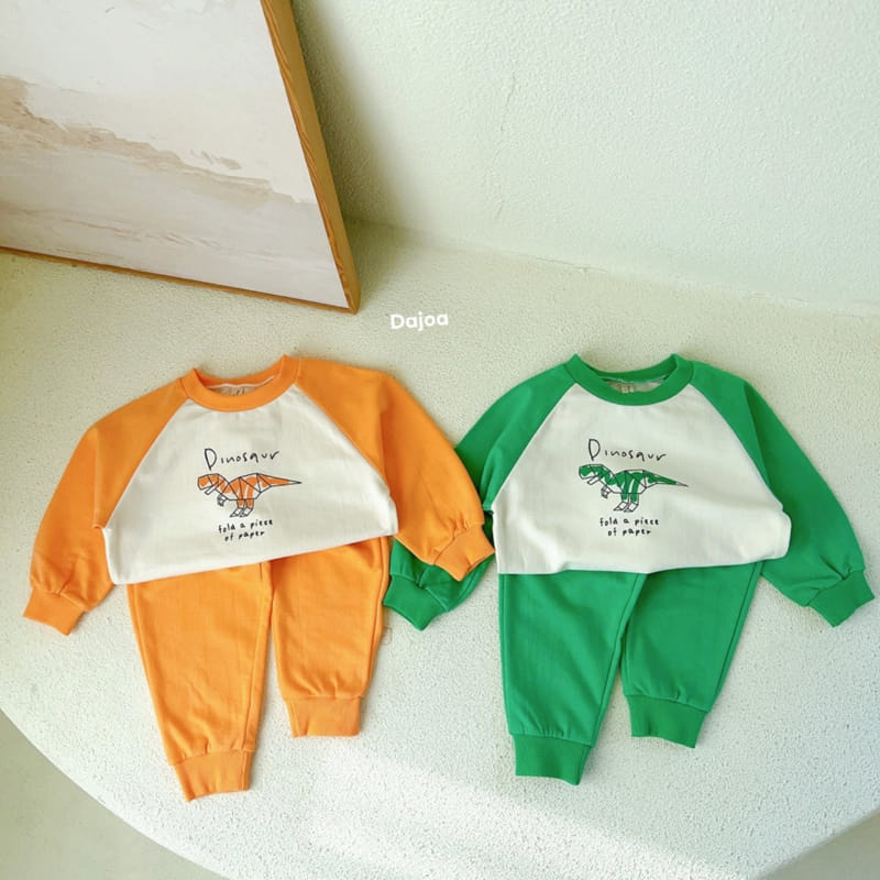 Dajoa - Korean Children Fashion - #designkidswear - Dinosaur Top Bottom Set - 4