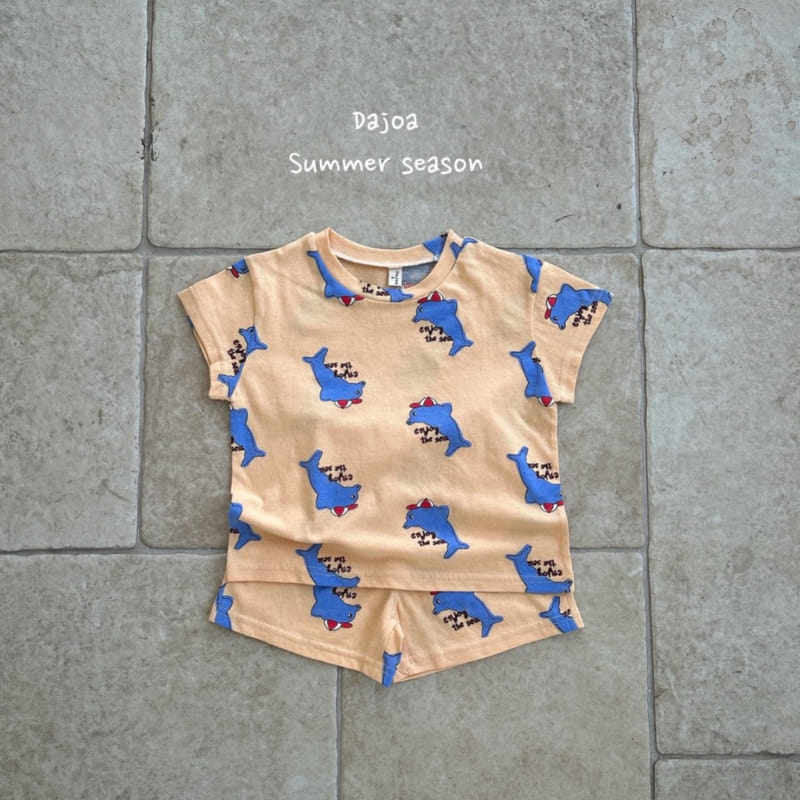 Dajoa - Korean Children Fashion - #discoveringself - Dolphin Top Bottom Set - 6