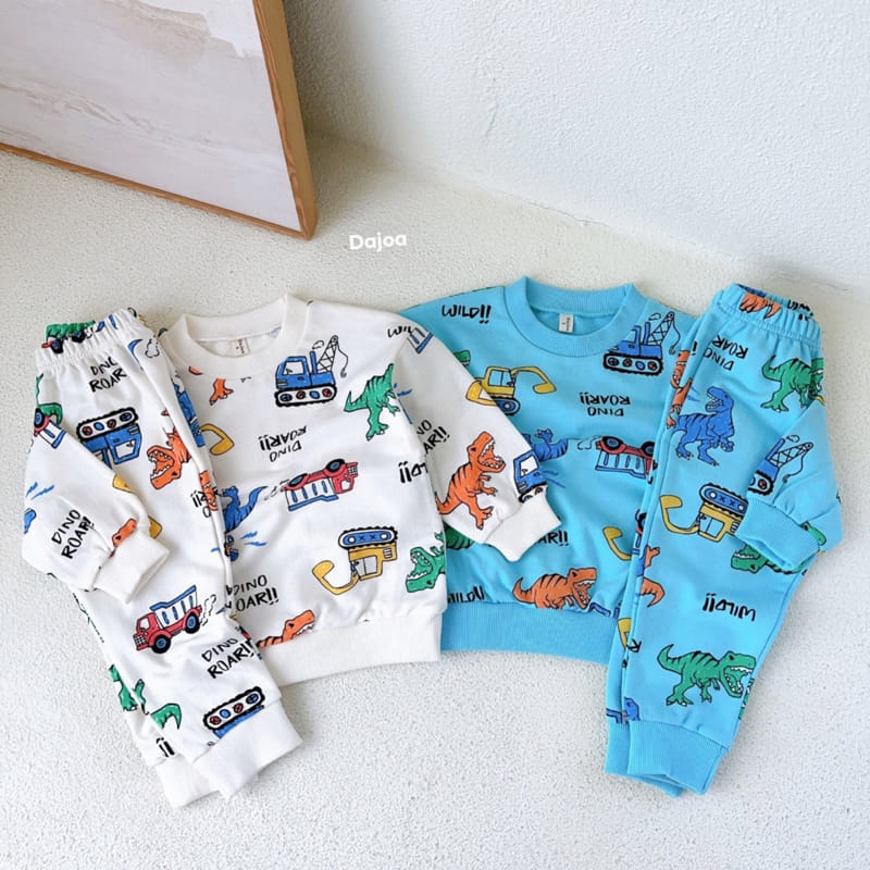 Dajoa - Korean Children Fashion - #kidzfashiontrend - Jurassic Top Bottom Set - 2