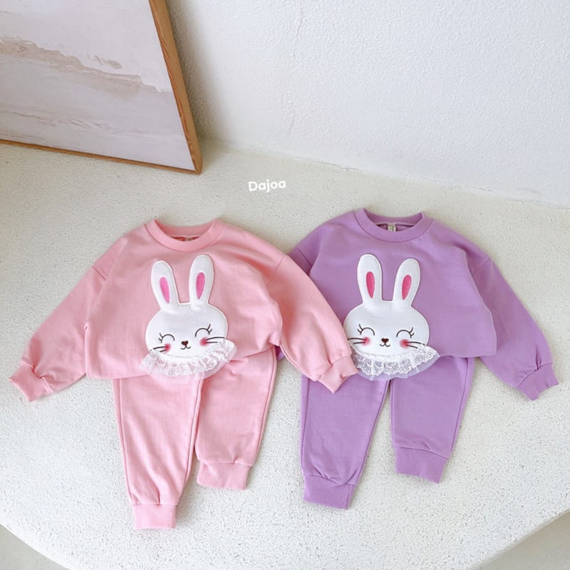 Dajoa - Korean Children Fashion - #magicofchildhood - Rabbit Top Bottom Set - 3