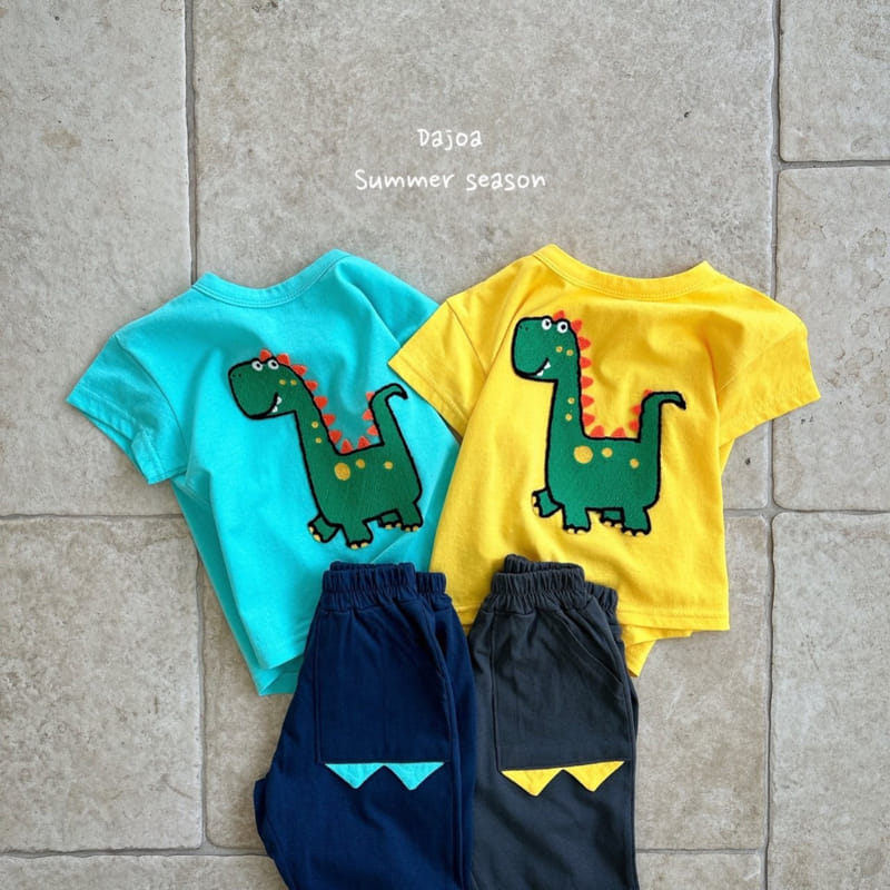 Dajoa - Korean Children Fashion - #toddlerclothing - Dinosaur Top Bottom Set - 4