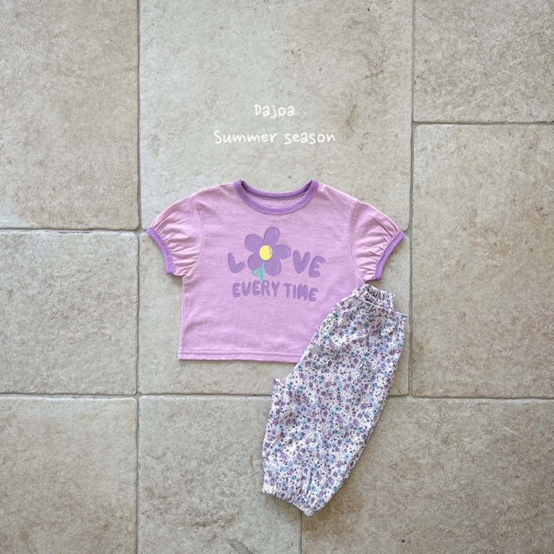 Dajoa - Korean Children Fashion - #toddlerclothing - Love Top Bottom Set - 6