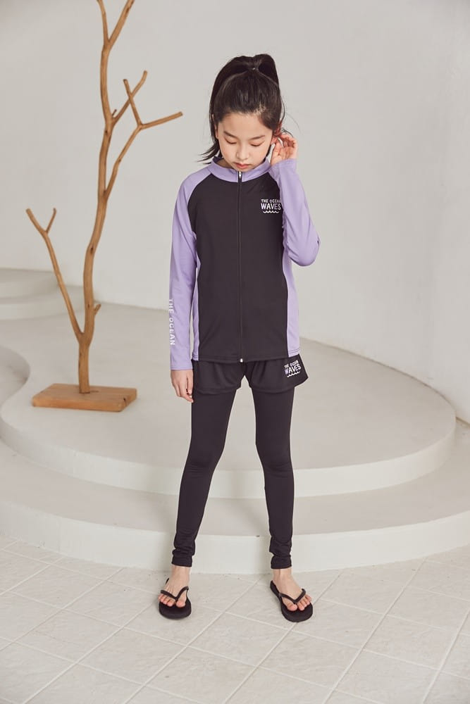 Dawon - Korean Children Fashion - #childrensboutique - Ocean Rash Guard Top Bottom Set - 9