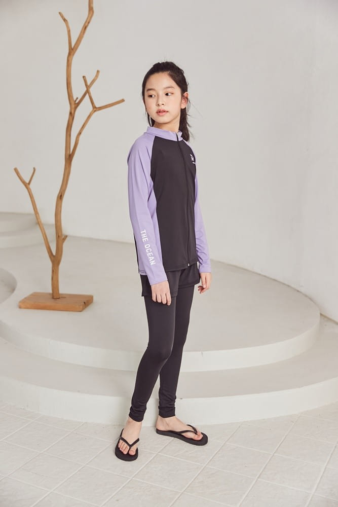 Dawon - Korean Children Fashion - #designkidswear - Ocean Rash Guard Top Bottom Set - 10
