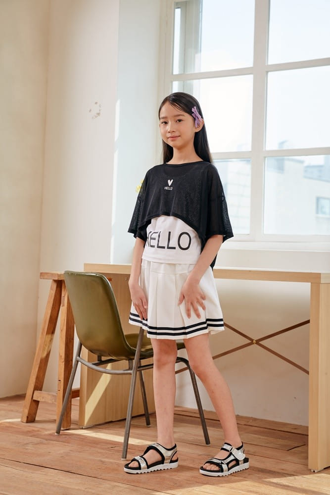 Dawon - Korean Children Fashion - #designkidswear - Hello Set Tee - 3
