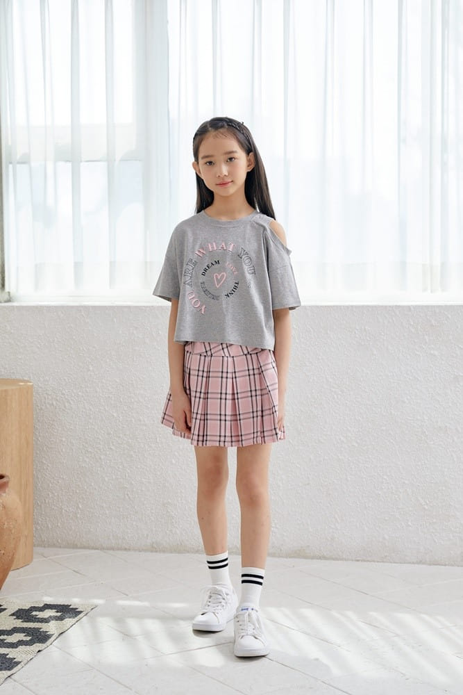 Dawon - Korean Children Fashion - #discoveringself - Check Wrinkle Skirt - 8