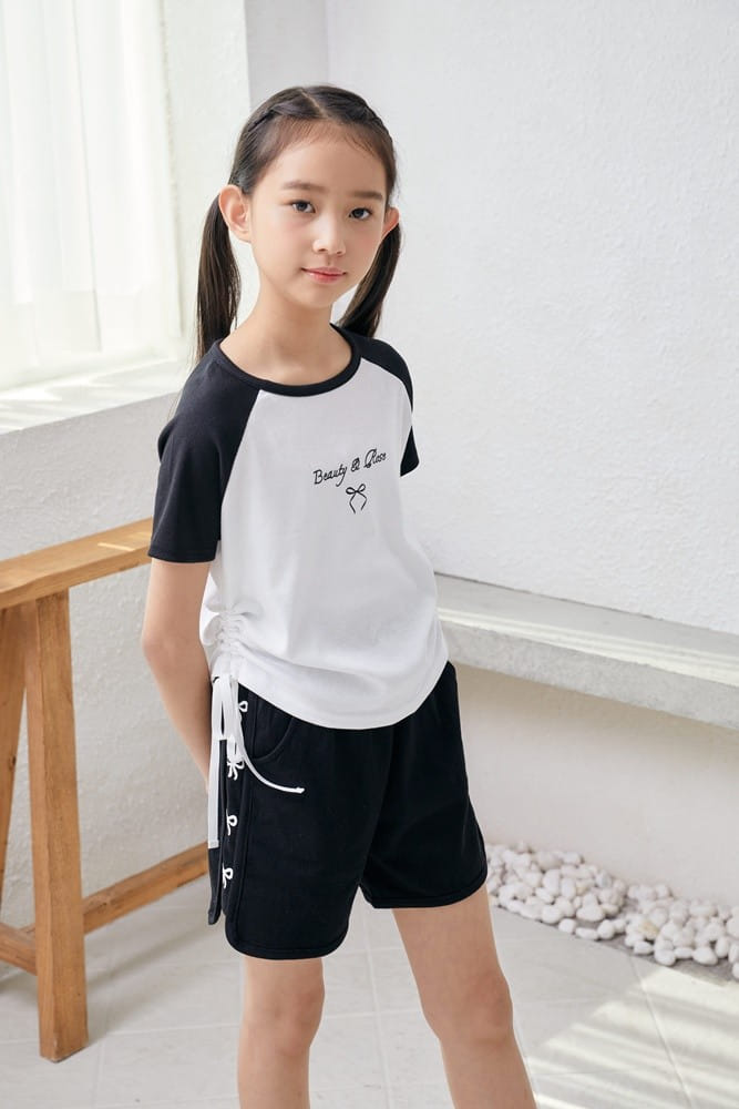 Dawon - Korean Children Fashion - #fashionkids - Raglan Ribbon Tee - 9