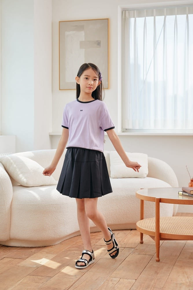 Dawon - Korean Children Fashion - #fashionkids - Color Piping Tee - 2