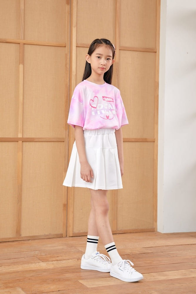 Dawon - Korean Children Fashion - #discoveringself - Heart Water Paint Tee - 4