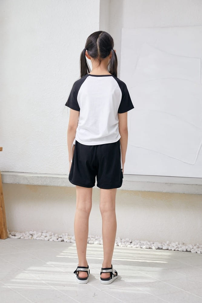 Dawon - Korean Children Fashion - #kidsshorts - Raglan Ribbon Tee - 10