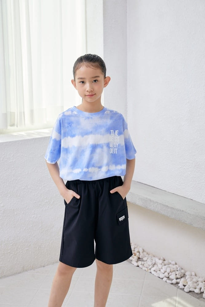 Dawon - Korean Children Fashion - #kidsshorts - ST Water Paint Tee - 8