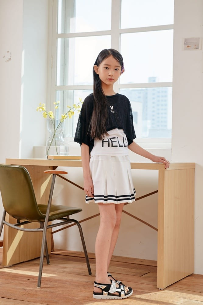 Dawon - Korean Children Fashion - #kidsshorts - Hello Set Tee - 6