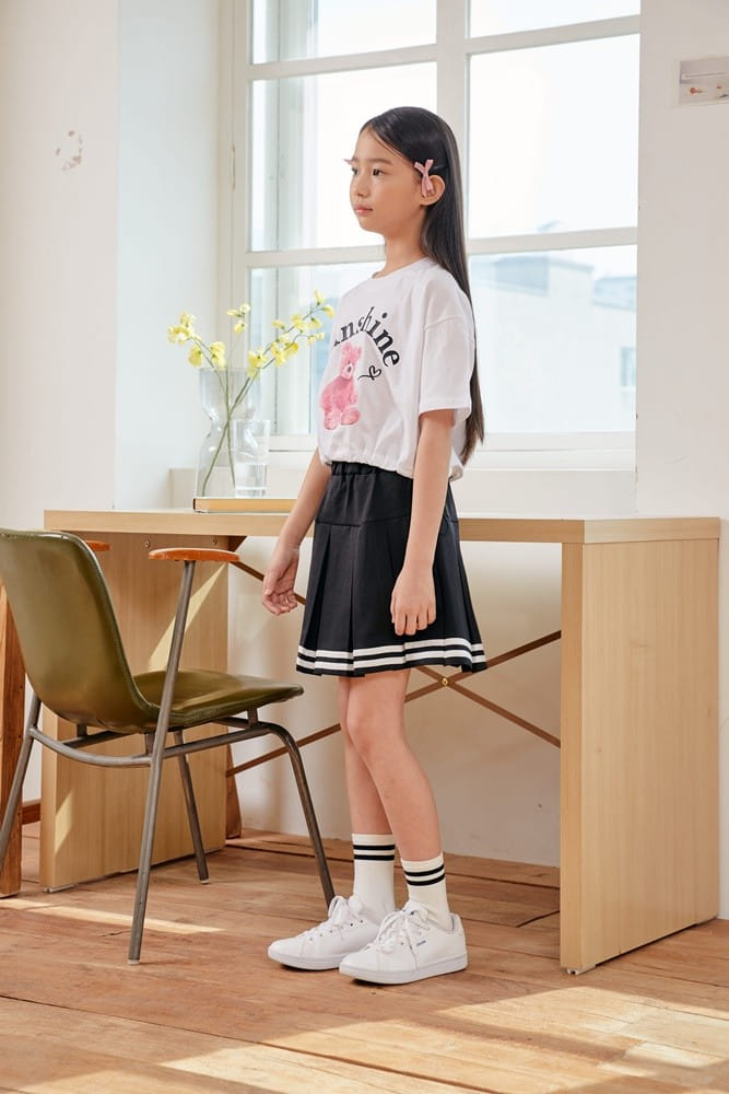Dawon - Korean Children Fashion - #kidsstore - Bear String Tee - 3