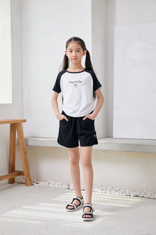 Dawon - Korean Children Fashion - #kidsstore - Raglan Ribbon Tee - 11