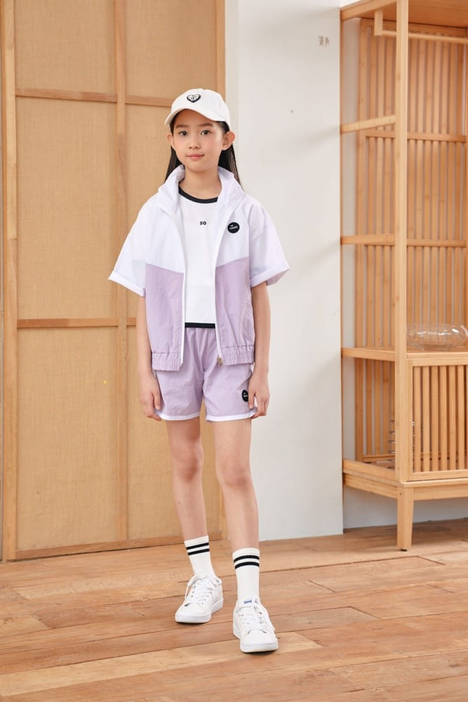 Dawon - Korean Children Fashion - #littlefashionista - Zip Up Top Bottom Set - 2
