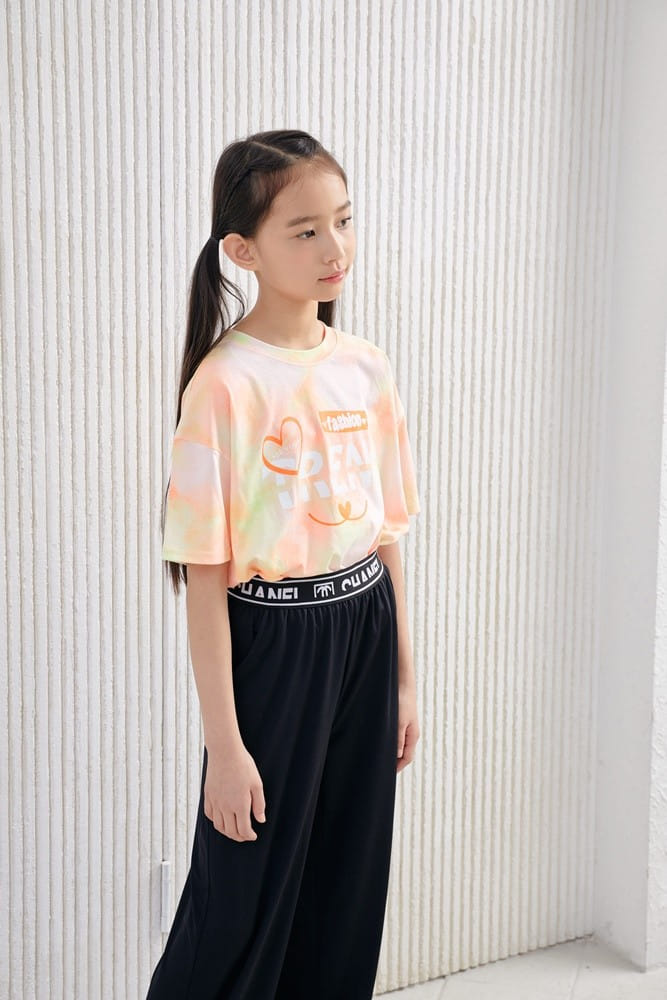 Dawon - Korean Children Fashion - #littlefashionista - Heart Water Paint Tee - 9