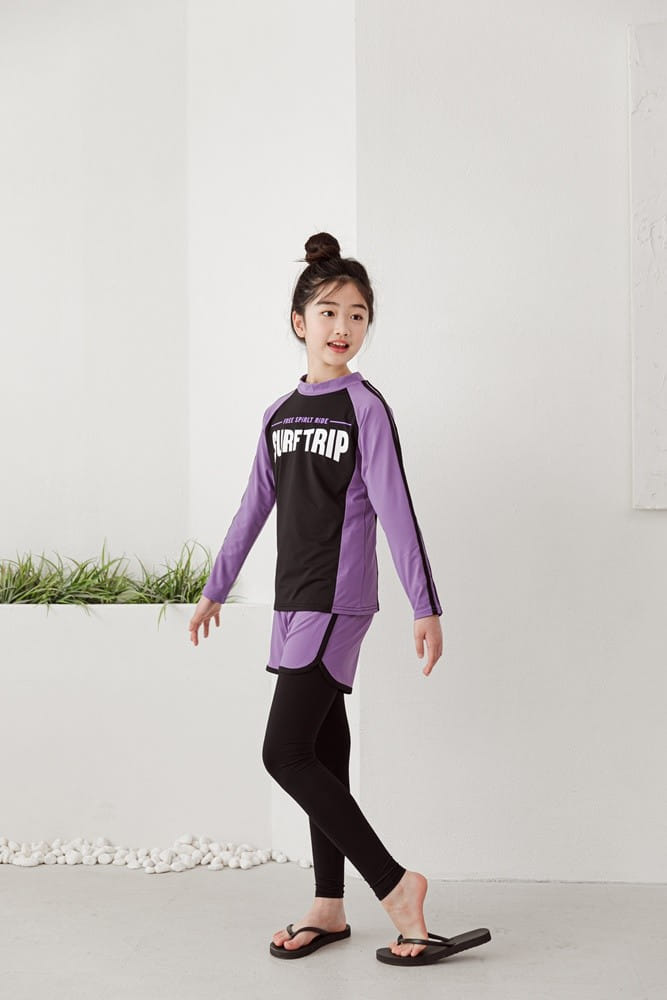 Dawon - Korean Children Fashion - #magicofchildhood - Surft Rash Top Bottom Set - 5
