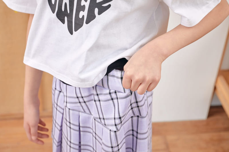 Dawon - Korean Children Fashion - #magicofchildhood - Check Wrinkle Skirt