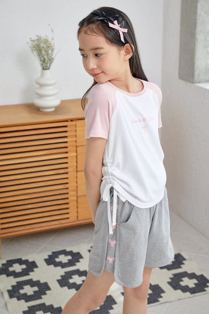 Dawon - Korean Children Fashion - #prettylittlegirls - Raglan Ribbon Tee