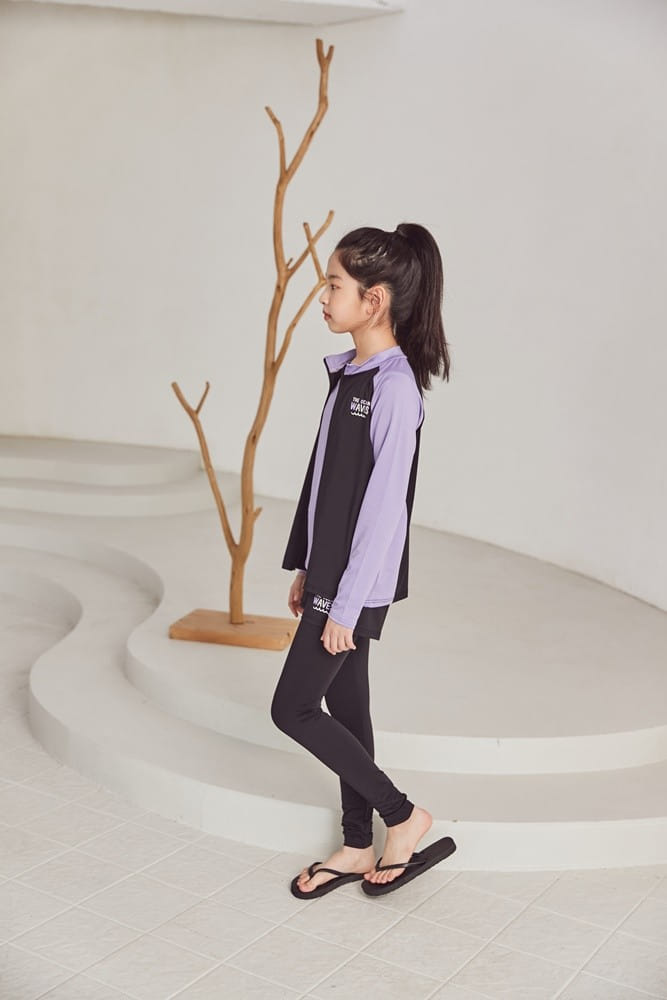 Dawon - Korean Children Fashion - #prettylittlegirls - Ocean Rash Guard Top Bottom Set - 6