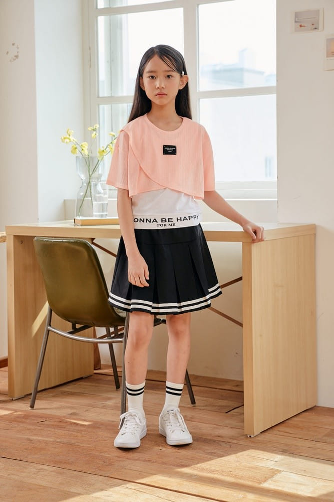 Dawon - Korean Children Fashion - #stylishchildhood - Label Set Tee