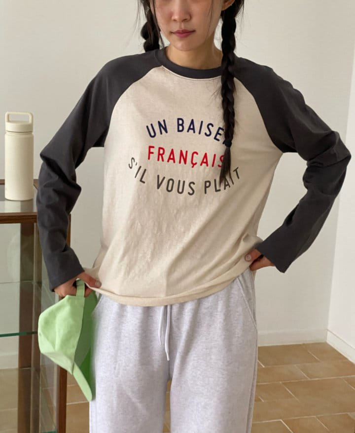 Diana - Korean Women Fashion - #momslook - French Raglan Tee - 9