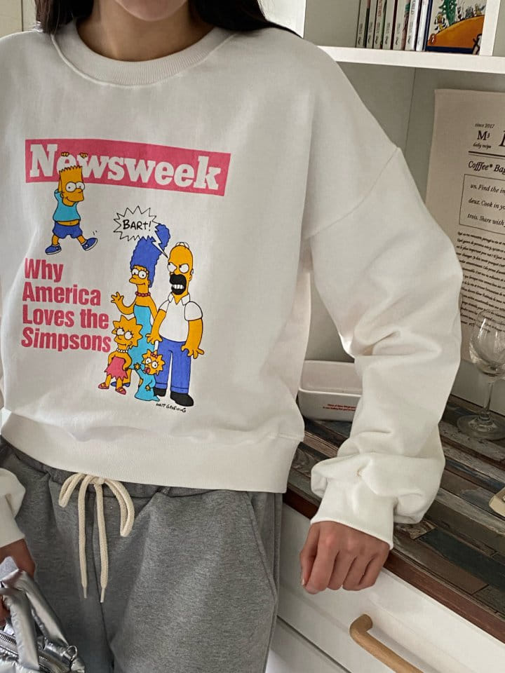 Diana - Korean Women Fashion - #momslook - Newsweek Sweatshirt - 2