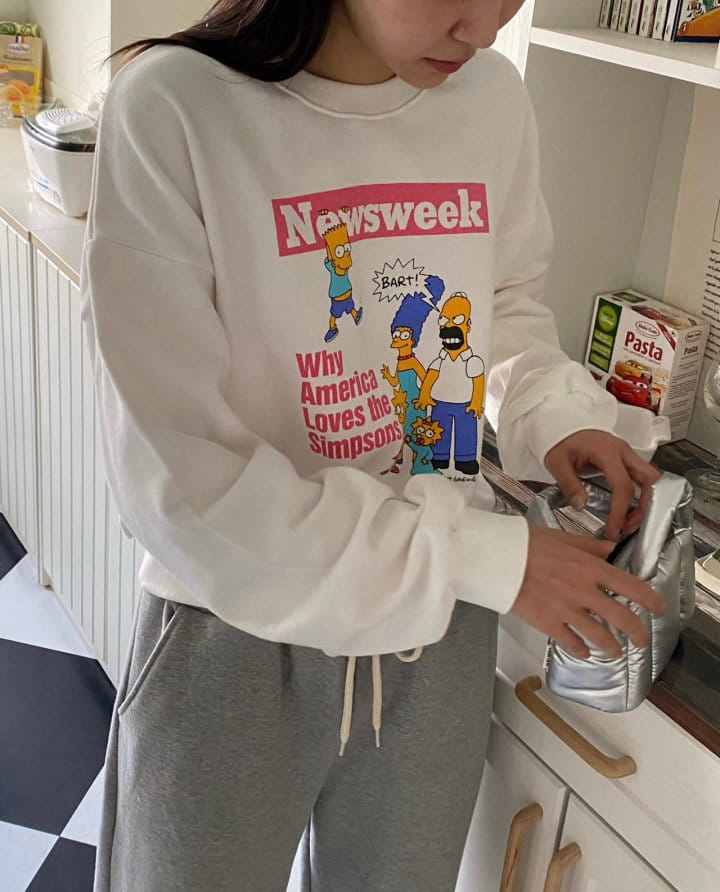 Diana - Korean Women Fashion - #womensfashion - Newsweek Sweatshirt - 4