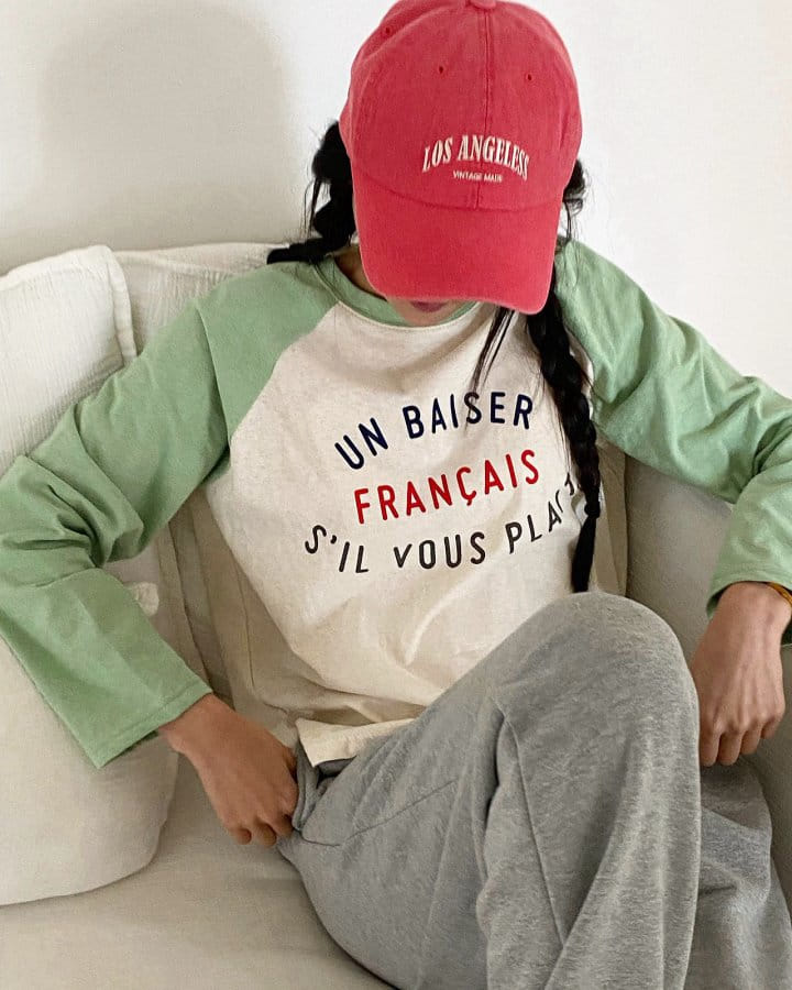 Diana - Korean Women Fashion - #vintageinspired - French Raglan Tee
