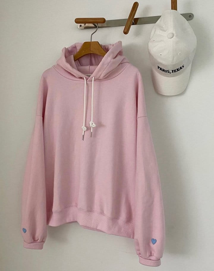 Diana - Korean Women Fashion - #womensfashion - Heart Patch Hoody  - 3