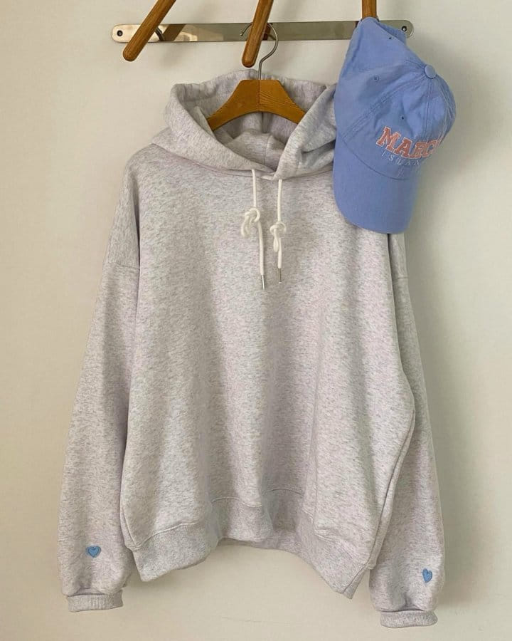 Diana - Korean Women Fashion - #womensfashion - Heart Patch Hoody  - 5