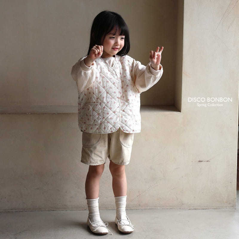 Disco Bonbon - Korean Children Fashion - #kidzfashiontrend - Flower Scent Quilted Vest - 4