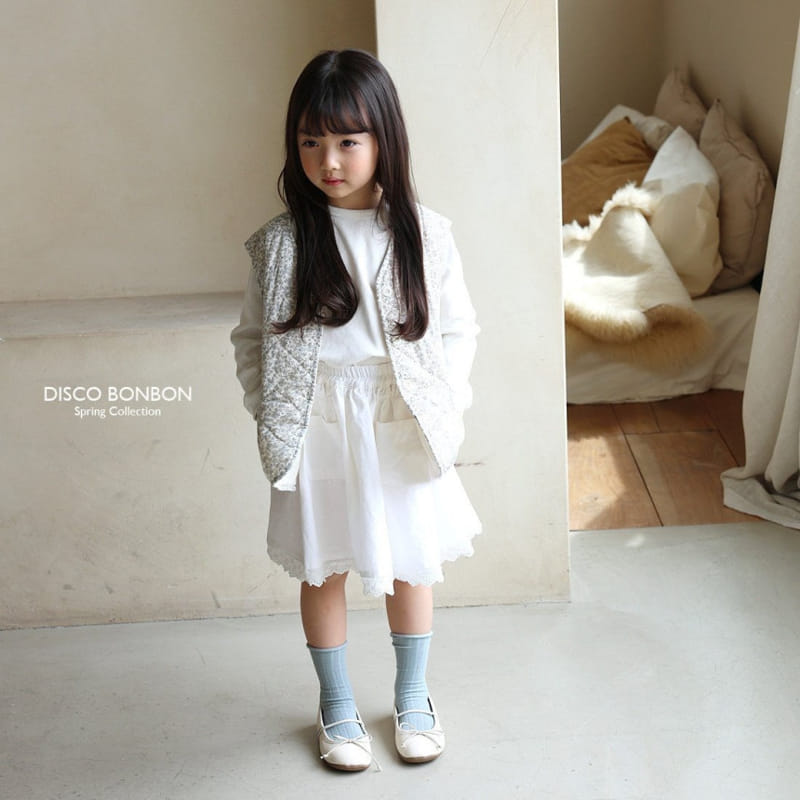 Disco Bonbon - Korean Children Fashion - #childofig - Flower Scent Quilted Vest - 10