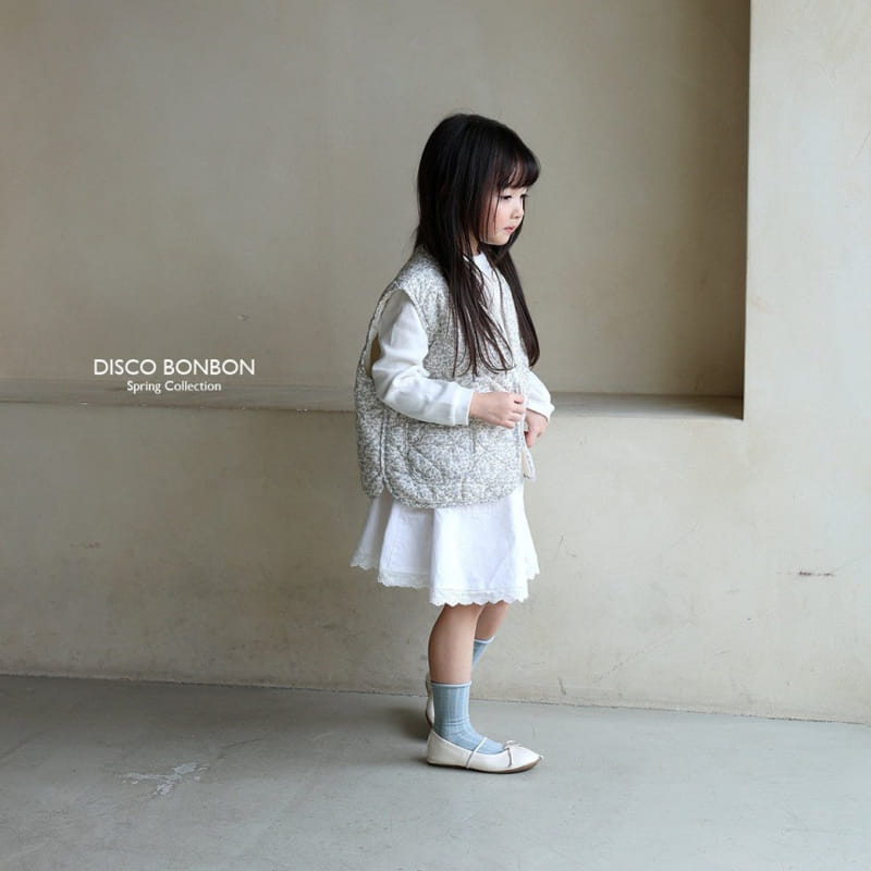 Disco Bonbon - Korean Children Fashion - #childrensboutique - Flower Scent Quilted Vest - 11