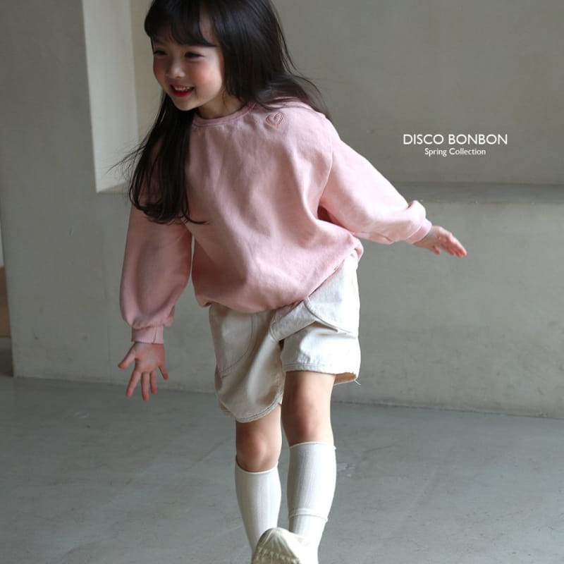 Disco Bonbon - Korean Children Fashion - #designkidswear - Heart Embroidery Sweatshirt - 6