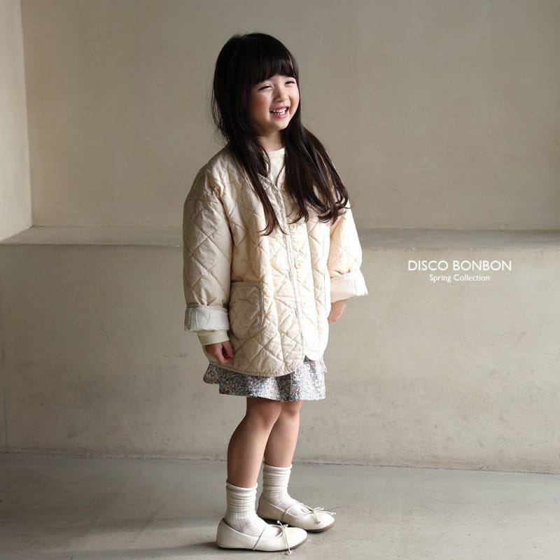 Disco Bonbon - Korean Children Fashion - #fashionkids - Beige Quilted Jumper - 11