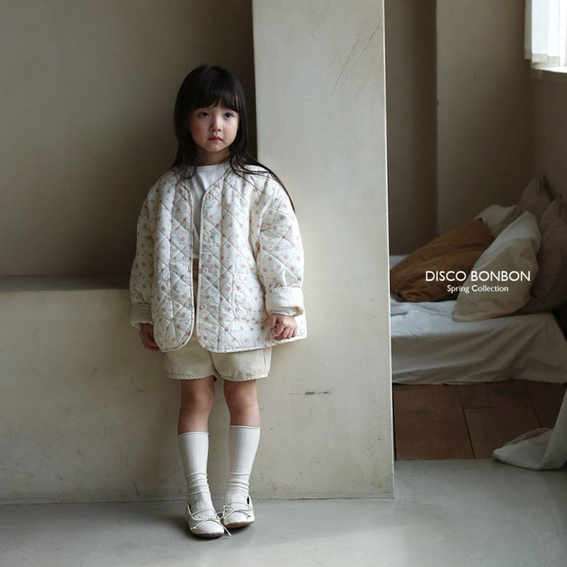 Disco Bonbon - Korean Children Fashion - #kidsstore - Bon Bon Flower Quilted Jumper - 3