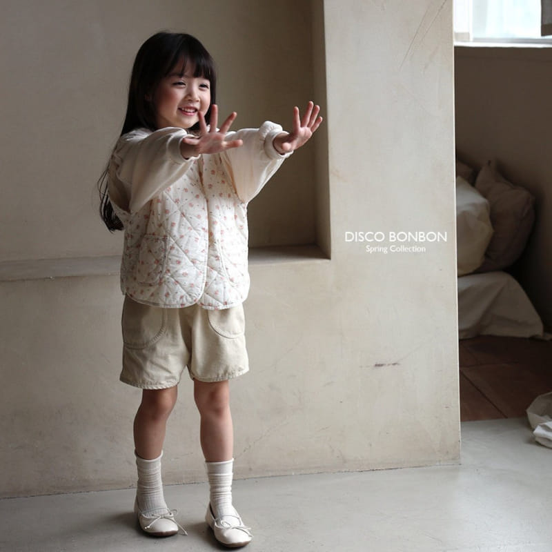 Disco Bonbon - Korean Children Fashion - #kidzfashiontrend - Flower Scent Quilted Vest - 3