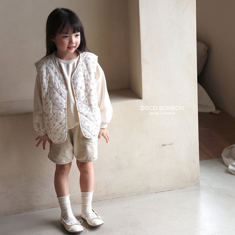 Disco Bonbon - Korean Children Fashion - #magicofchildhood - Flower Scent Quilted Vest - 6