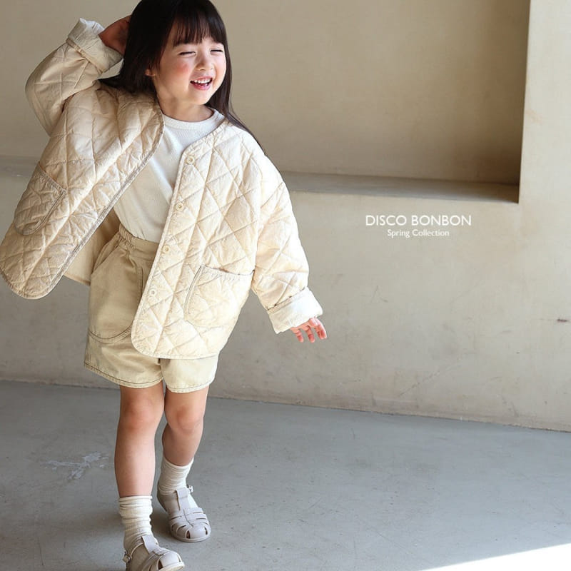 Disco Bonbon - Korean Children Fashion - #magicofchildhood - Beige Quilted Jumper - 3