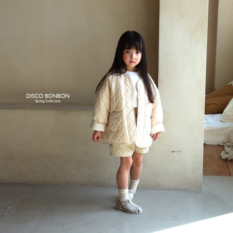 Disco Bonbon - Korean Children Fashion - #magicofchildhood - Beige Quilted Jumper - 4