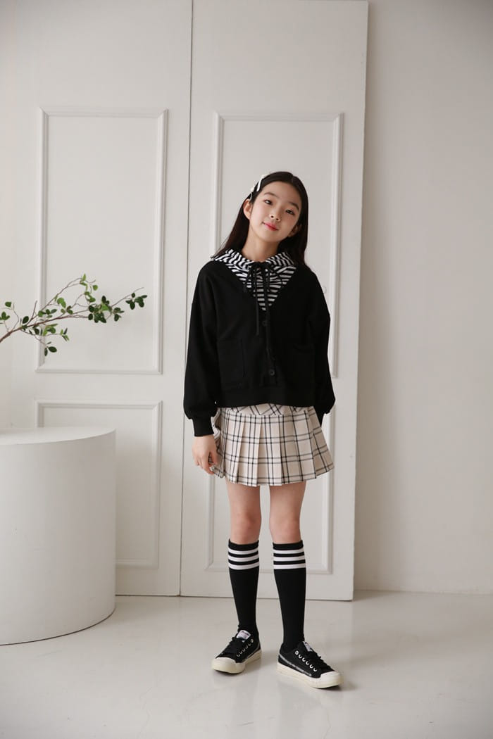 Donggrami - Korean Children Fashion - #designkidswear - Check Wrinkle Skirt - 6