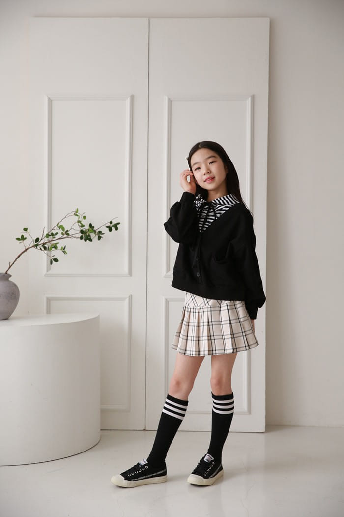 Donggrami - Korean Children Fashion - #minifashionista - Check Wrinkle Skirt