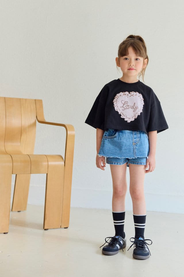 Dore Dore - Korean Children Fashion - #Kfashion4kids - Cushion Heart Crop Tee - 8